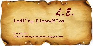 Leány Eleonóra névjegykártya